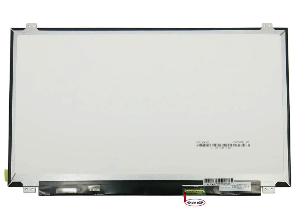 15.6_HD_1366x768_touch_40pin(eDP)_Крепления сверху и снизу_359mm - изображение 1