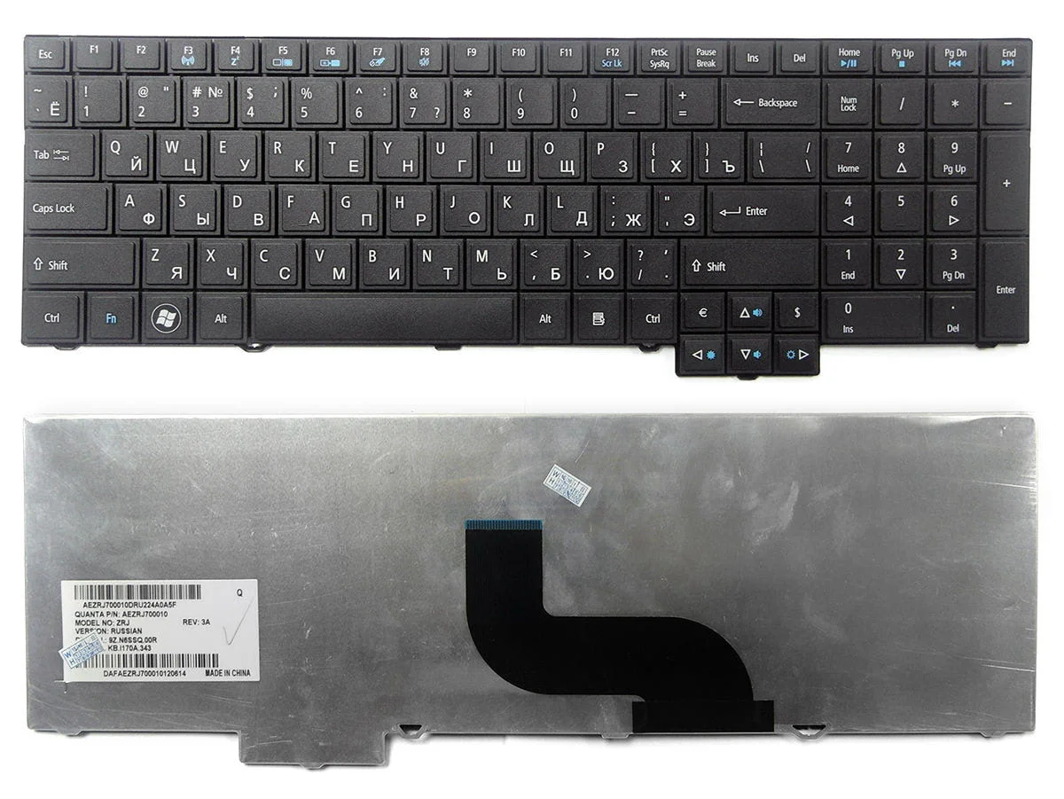 Клавиатура Acer TravelMate 5760, 5360, 6595, 7750, 8573  - изображение 2